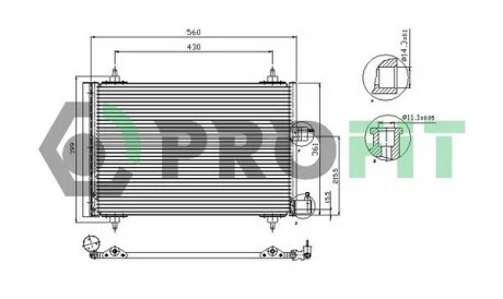 Радиатор кондиционера PROFIT PR 1903C1