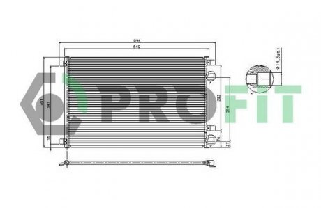 Радиатор кондиционера PROFIT PR 1909C1 (фото 1)