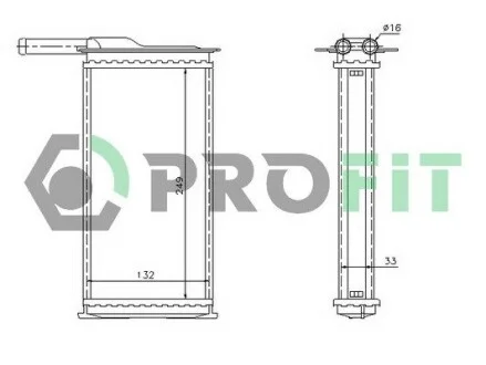 Радиатор печки PROFIT PR 2540N1
