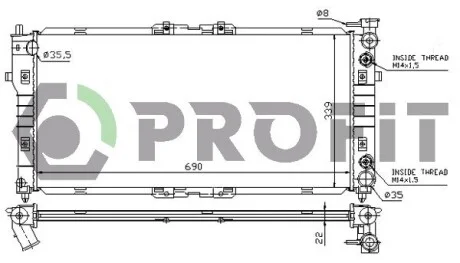 Радіатор охолодження PROFIT PR 3030A3