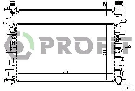 Радіатор охолодження PROFIT PR 3546A6