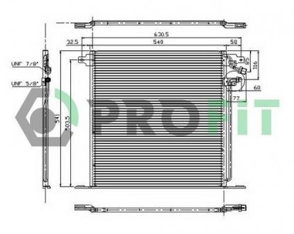 Радиатор кондиционера PROFIT PR 3560C1
