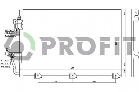 Радіатор кондиціонера PROFIT PR 5052C1 (фото 1)