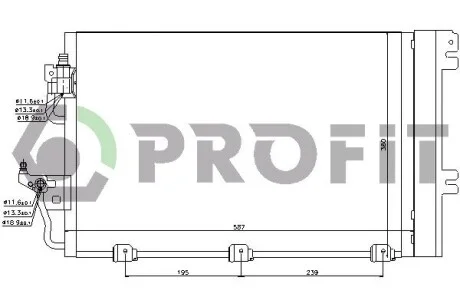 Радиатор кондиционера PROFIT PR 5052C1