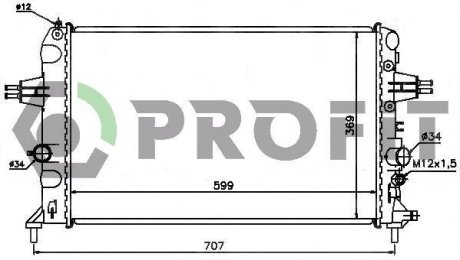 Радіатор охолодження PROFIT PR 5054A2
