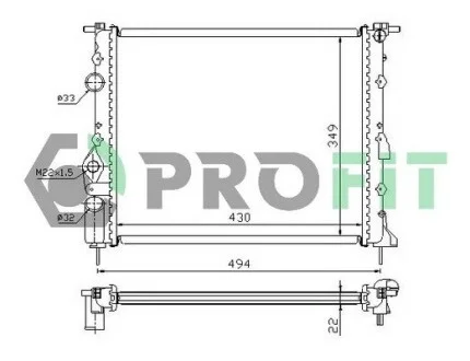 Радіатор охолодження PROFIT PR 6042A1