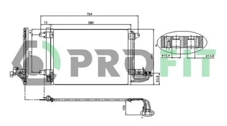 Радиатор кондиционера PROFIT PR 9558C1