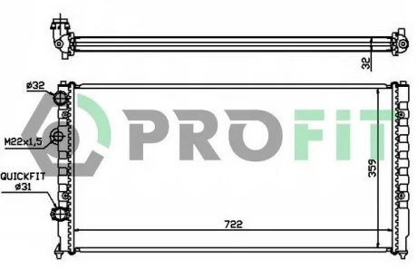 Радиатор охлаждения PROFIT PR 9565A1