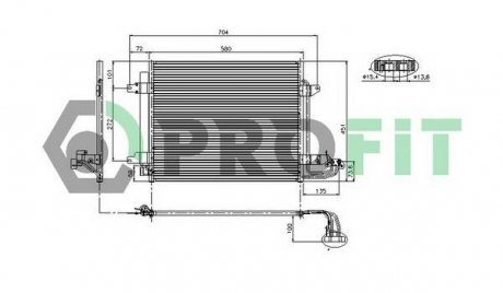 Радиатор кондиционера PROFIT PR 9570C1 (фото 1)