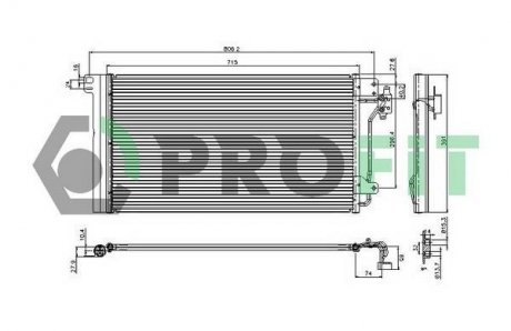 Радиатор кондиционера PROFIT PR 9572C1 (фото 1)
