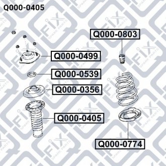Пильовик переднього амортизатора Q-fix Q0000405