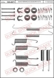 Монтажний комплект гальмівних колодок QUICK BRAKE 1050571