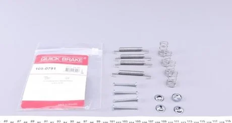 Р/к барабанных тормозов. колодок QUICK BRAKE 105-0791