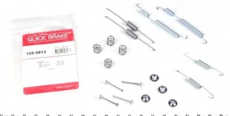 Р/к барабанных тормозов. колодок QUICK BRAKE 105-0813