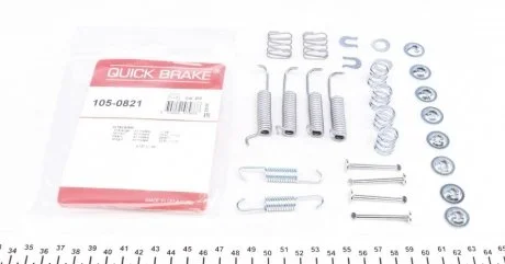 Р/к барабанных тормозов. колодок QUICK BRAKE 105-0821