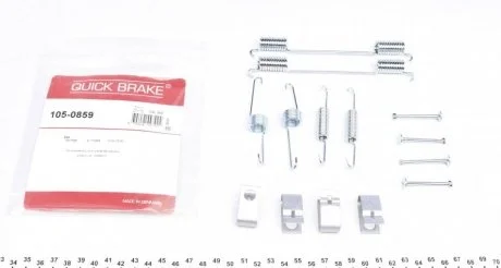 Р/к барабанных тормозов. колодок QUICK BRAKE 105-0859