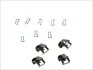РемРемкомплект для тормозных колодок Fiat Regata, Uno QUICK BRAKE 109-1055 (фото 1)