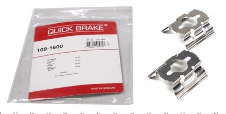 Монтажный комплект тормозных колодок QUICK BRAKE 1091600 (фото 1)