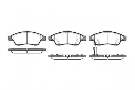 Тормозные колодки дисковые передние Suzuki Liana 1.3 / 1.4D / 1.6 02.07- REMSA 0875 01 (фото 1)