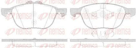 Гальмівнi колодки дисковi перед. Ford Kuga II, Transit Connect 1.0-2.5 02.13- REMSA 1082.50