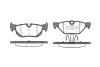 Тормозные колодки дисковые задние BMW 3 (E90 / E90N) 320d 05- / X1 (E84) 09- REMSA 1145 00 (фото 3)