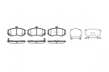 Колодки тормозные передние Hyundai Elantra 1.6-2.0 2000- REMSA 1194 02 (фото 1)