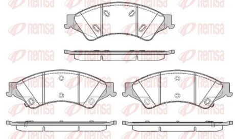Гальмівні колодки перед. дискові Ford Renger -2.0D-3.2D 04.11- REMSA 1524.02