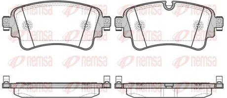 Гальмівні колодки дискові AUDI A4, A4 ALLROAD, A5, Q5, Q7 1.4-3.0DH 01.15- REMSA 1669 08