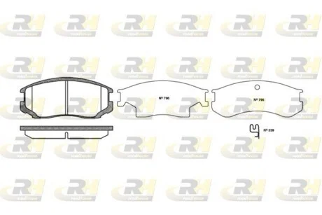 Колодки тормозные дисковые, к-кт. ROADHOUSE 235722