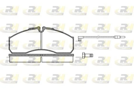 Дискові гальмівні колодки, комплект, IVECO, RVI, 29160 WVA ROADHOUSE 2651.12