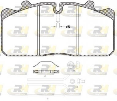 Дискові гальмівні колодки, комплект, DAF, MAN, 29088/29285 WVA ROADHOUSE 2658.30