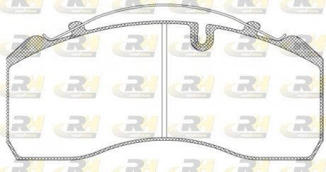 Дискові гальмівні колодки, комплект, MB, BPW, SAF, MAZ, KAMAZ, 29094/29095 WVA ROADHOUSE 2814.00