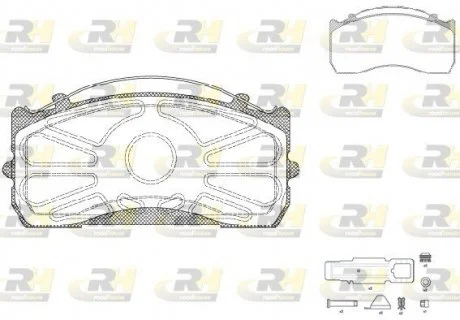 Дискові гальмівні колодки, комплект (з РМК), MAN, MB, 29115/29148/29183 WVA ROADHOUSE 2815.80