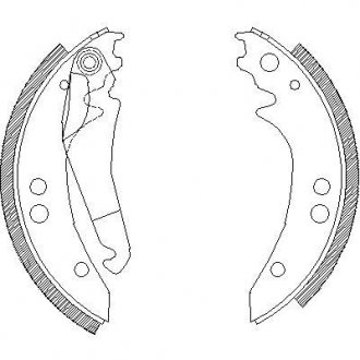 Тормозные колодки барабанные, к-кт. ROADHOUSE 4136.00