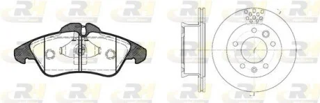 Тормозной комплект (Диски RH 6461.10 + Колодки RH 2578.00) ROADHOUSE 857801 (фото 1)