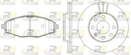 Гальмівний комплект (Диски RH 6061.10 + Колодки RH 2696.00) ROADHOUSE 869601
