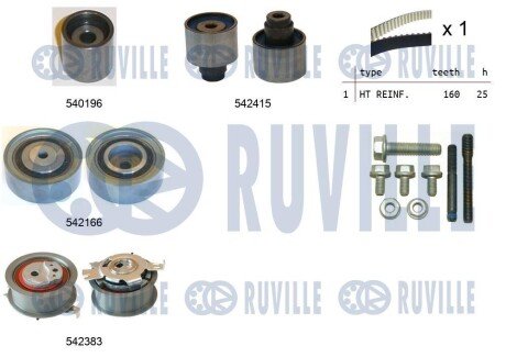 К-кт ГРМ VAG 1.2D/1.6D/2.0D 05.03- RUVILLE 550335