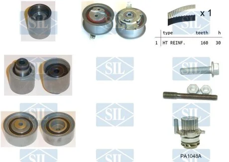 К-кт ГРМ (+помпа) Audi A4, TT Skoda Octavia, Superb VW Golf V, Passat, Tiguan 2.0TDI 03.05- SALERI SIL K4PA1048A