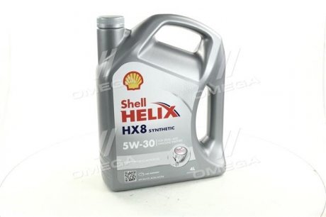 Масло моторне Helix HX8 SAE 5W-30 SN/CF, 4л SHELL 4102817162 (фото 1)