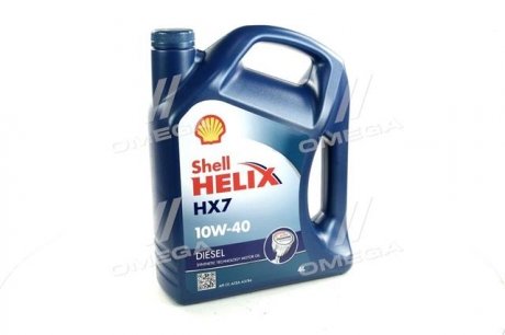 Масло моторное Helix Diesel HX7 SAE 10W-40 CF, 4л SHELL 4107454 (фото 1)