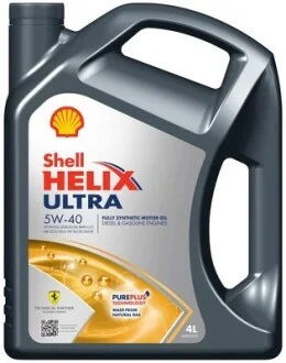 Олива двигуна 4L Shell Helix Ultra 5W40 (ACEA A3/B3, A3/B4 BMW L-01 MB 229.5/226.5 VW 502.00/505.00 RN 0700/0710 PSA B71 2296 Porsche A40 FIAT 9.55535.Z2) SHELL 550052679