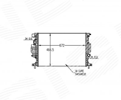 Радиатор FORD FUSION, 13 - 17 Signeda RA13321 (фото 1)