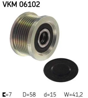 Шків генератора TOYOTA HiAce/HiLux/Prado "D4-D "05>> SKF VKM06102