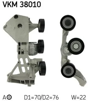 Натягувач ременя MERCEDES A(W168)/Vaneo "1,4/2,0L "97-05 SKF VKM38010