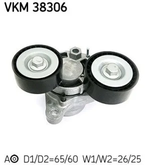 Натяжной ролик, Ремень приводной поликлиновой SKF VKM 38306