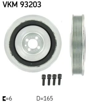 Шків коленвалу ALFA ROMEO/FIAT/LANCIA/OPEL/SAAB 156/159/Doblo/Astra/Vectra/9-3/9-5 "1,6/2,0L "96>> SKF VKM93203