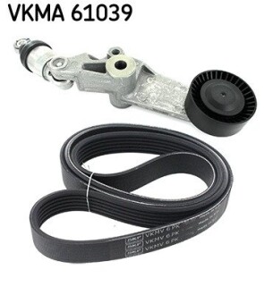 Комплект поліклиновий (ремінь+ролики) SKF VKMA 61039 (фото 1)