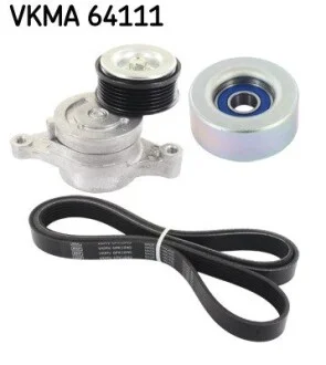 Комплект поліклиновий (ремінь+ролики) SKF VKMA 64111