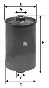 Фильтр топливный AUDI 2,0-2,2 84-91 SOFIMA S1507B (фото 1)