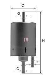 Фильтр топливный AUDI 2,8-3,1 04-11 SOFIMA S1831B (фото 1)